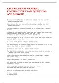 CSLB B LICENSE GENERAL CONTRACTOR EXAM QUESTIONS AND ANSWERS