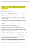MICHIGAN BUILDER 2 RESIDENTIAL CONTRACTORS LICENSE EXAM WITH CORRECT ANSWERS&period; LATEST 2025 UPDATE&period;