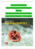 Project Management&colon; The Managerial Process&comma; 8th Edition Solution Manual By Erik Larson and Clifford Gray&comma; Verified Chapters 1 - 16&comma; Complete Newest Version