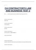 CA CONTRACTOR'S LAW  AND BUSINESS TEST 2