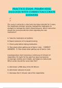 PRACTICE EXAM&colon; PHARM HESI&comma; 2025&sol;2026 WITH CORRECT&sol;ACCURATE ANSWERS