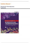 Solution Manual - Biomolecular Thermodynamics 1st Edition by &lpar;Barrick&rpar;&comma; Verified Chapters 1 - 14