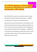  CLC 059 Management of Subcontracting  Compliance 2025&sol;2026 Exam Questions  and Answers &vert; 100&percnt; Solved
