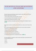 NUR 240 FINAL EXAM 2025 QUESTIONS AND ANSWERS