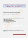 NURS245 - WEEK 12 &lpar;UNIT 4&rpar; EXAM 2025 QUESTIONS AND ANSWERS