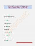 NURS245 LESSON 2 EXAM 2025 QUESTIONS AND ANSWERS