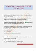 NURS3700 EXAM 3 2025 QUESTIONS AND ANSWERS