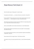 Rope Rescue Tech Exam 1-2 Questions with Correct Answers
