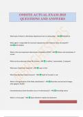 OMSITE ACTUAL EXAM 2025 QUESTIONS AND ANSWERS