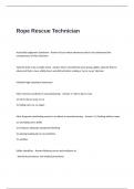 Rope Rescue Technician Exam Questions with Complete and Correct Answers