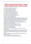 2025 Air Assault School Phase 1 study guide questions with verified answers 
