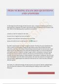 PEDS NURSING EXAM 2025 QUESTIONS AND ANSWERS