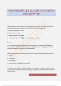 PED NURSING EXAM 2025 QUESTIONS AND ANSWERS