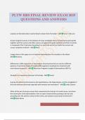 PLTW HBS FINAL REVIEW EXAM 2025 QUESTIONS AND ANSWERS