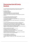 Pharmacology Exam 2 Practice 2025 Questions With Completed Solutions&period;