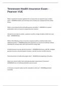Tennessee Health Insurance Exam - Pearson VUE