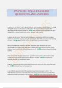 PNVN1111&colon; FINAL EXAM 2025 QUESTIONS AND ANSWERS