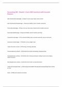 Accounting 200 - Chapter 1 Exam 2025 Questions with Accurate Answers