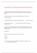 Accounting 200 - Exam 1 Prep 2025 Questions with Accurate Answers