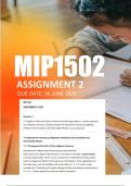 MIP1502 Assignment 2 2025  ANSWERS - Due 30 June 2025