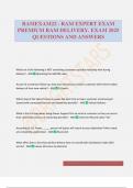 RAMEXAM22 - RAM EXPERT EXAM PREMIUM RAM DELIVERY&period; EXAM 2025 QUESTIONS AND ANSWERS