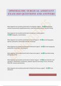 OPHTHALMIC SURGICAL ASSISTANT EXAM 2025 QUESTIONS AND ANSWERS
