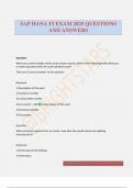 SAP HANA FI EXAM 2025 QUESTIONS AND ANSWERS