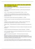 WISE CERTIFICATION TEST PAPER 2025&sol;2026 QUESTIONS WITH ANSWERS TAGGED A&plus;