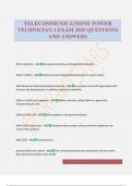 TELECOMMUNICATIONS TOWER TECHNICIAN 1 EXAM 2025 QUESTIONS AND ANSWERS