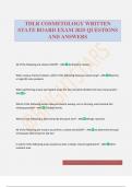 TDLR COSMETOLOGY WRITTEN STATE BOARD EXAM 2025 QUESTIONS AND ANSWERS