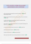 TTT1 STUDY GUIDE EXAM 2025 QUESTIONS AND ANSWERS