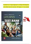 Test Bank &ndash; A Topical Approach to Life-Span Development&comma; 11th Edition by John Santrock &vert; Complete Chapters 1&ndash;17