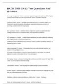 BADM 7050 CH 12 Test Questions And Answers&period;