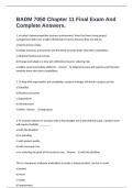 BADM 7050 Chapter 11 Final Exam And Complete Answers&period;
