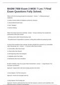 BADM 7050 Exam 2 MOD 7 Lec 7 Final Exam Questions Fully Solved&period;