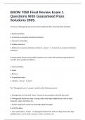 BADM 7050 Final Review Exam 1 Questions With Guaranteed Pass Solutions 2025&period;