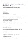 BADM 7403 Midterm Exam 2 Questions All Solved Correct&period;