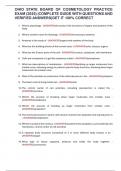 OHIO STATE BOARD OF COSMETOLOGY PRACTICE EXAM &lpar;2025&rpar; &vert;COMPLETE GUIDE WITH QUESTIONS AND VERIFIED ANSWERS&vert;GET IT 100&percnt; CORRECT