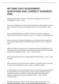 HFT4468 CH13 ASSIGNMENT QUESTIONS AND CORRECT ANSWERS 2025&period;