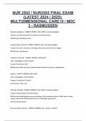 NUR 2502 &sol; NUR2502 FINAL EXAM  &lpar;LATEST 2024 &sol; 2025&rpar;&colon;  MULTIDIMENSIONAL CARE III &sol; MDC  3 - RASMUSSEN  Naproxen &lpar;Anaprox&rpar; - CORRECT ANSWER -Class&colon; NSAID&comma;