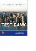 Test Bank for Financial Markets and Institutions &ndash; 6th Edition &ndash; Complete Questions and Answers
