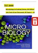 Test Bank for Microbiology&colon; An Evolving Science &ndash; 6th Edition by John W&period; Foster & Joan L&period; Slonczewski &ndash; Complete Chapters 1&ndash;28 Questions and Verified Answers