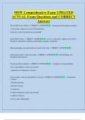MSW Comprehensive Exam UPDATED   ACTUAL Exam Questions and CORRECT  Answers 