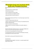 Washington Drug and Law Exam Study Guide with Complete Solutions
