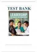 TEST BANK Leadership and Nursing Care Management &lpar;7TH EDITION&rpar; by Diane Huber&semi; M&period; Lindell Joseph Chapter 1-26 LATEST&period;