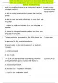 SLPA Certification Actual Exam Questions With Reviewed  100&percnt; Correct Detailed Answers Guaranteed Pass&excl;&excl;Current  Update &lpar;Verified Pass&rpar;