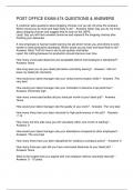 POST OFFICE EXAM 474 QUESTIONS & ANSWERS