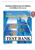 Test Bank for Business Ethics Now 6th Edition by Andrew Ghillyer