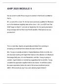 AHIP 2025 MODULE 5 Questions and Answers &vert; 100&percnt; Correct &vert; Rated A&plus;&period;