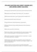 FNP-AANP QUESTIONS AND CORRECT ANSWERS WITH 100&percnt; V
